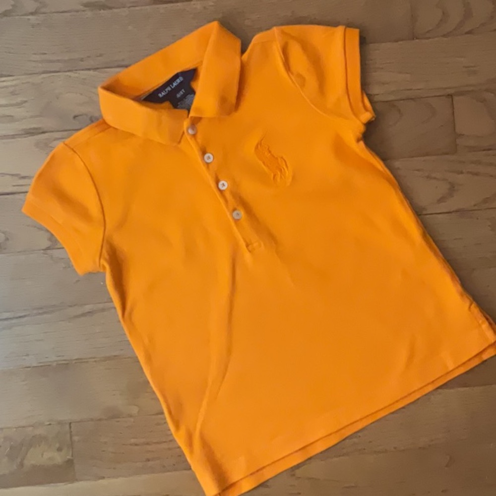 Ralph Lauren Orange Polo Shirt Classic Sporty Design